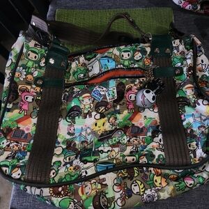 Colorful Character Print Tote Bag